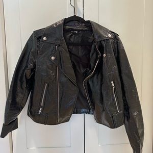Shiny “faux leather” jacket